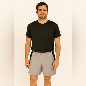 Roadrunner Sports Korsa Men’s Running Athletic Shorts Gray Black Size M